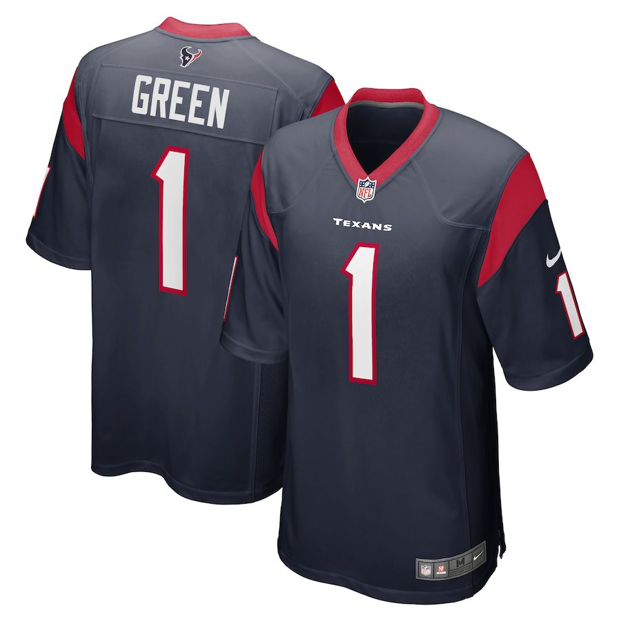 Men Houston Texans #1 Kenyon Green Nike Navy 2022 NFL Draft First Round Pick Player Game Jersey->kansas city chiefs->NFL Jersey